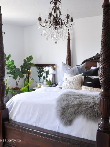 Modern boho master bedroom makeover.