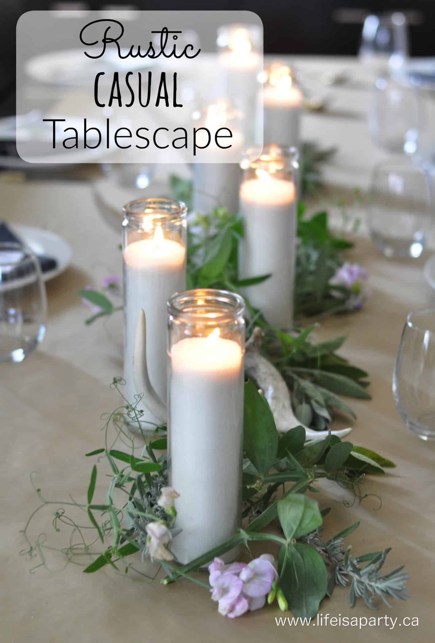 rustic casual table.