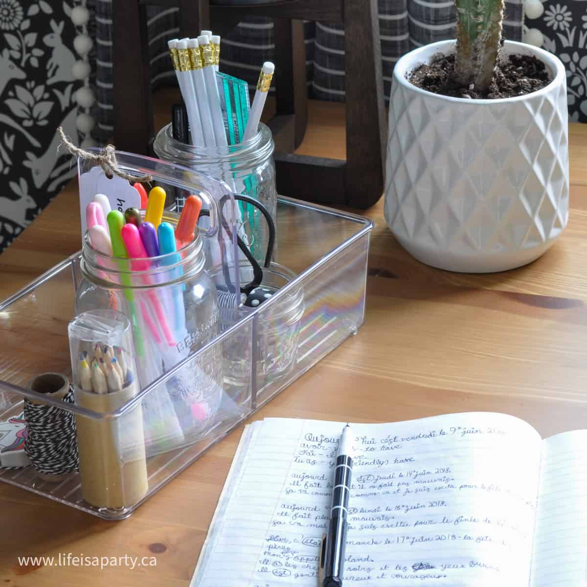 How to set up a homework station.