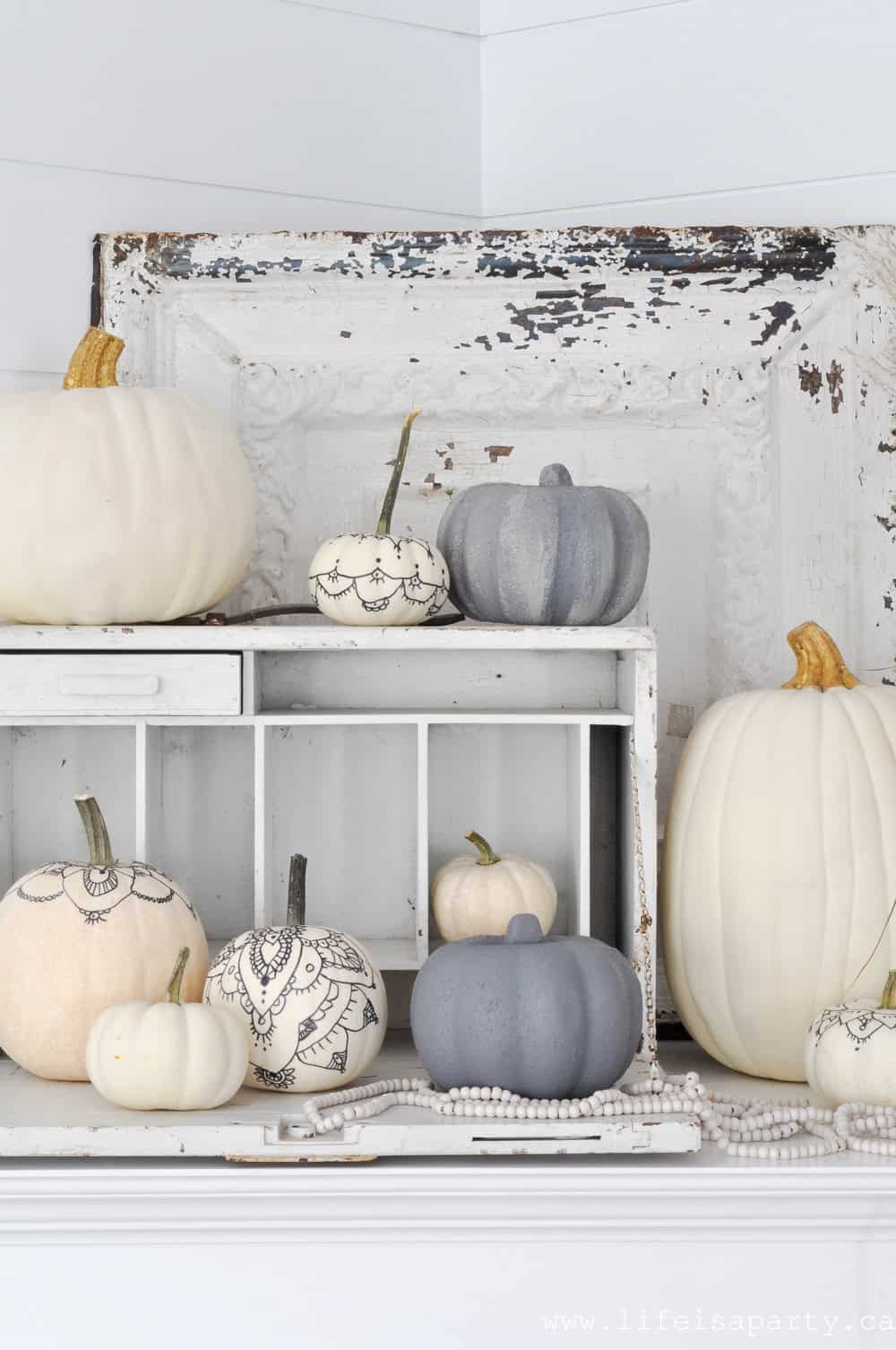 How to make a faux concrete pumpkin.