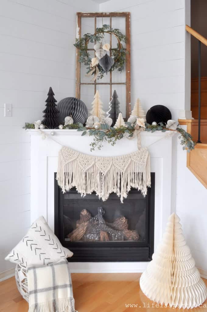 Rustic Christmas Mantel - Life is a Party