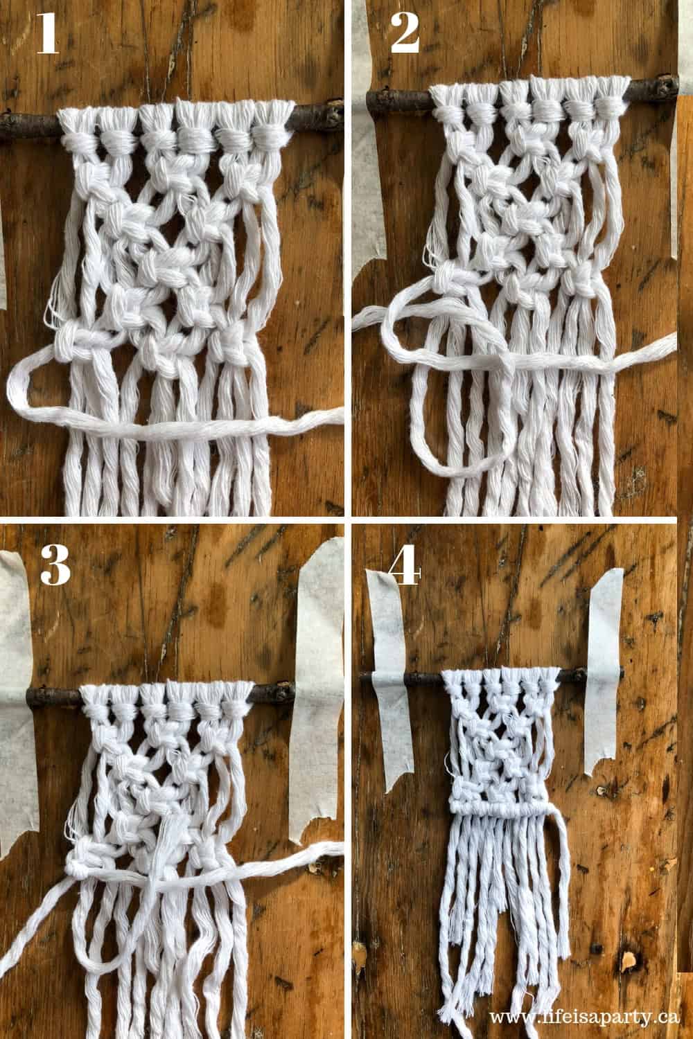 How to tie a double half hitch knot.