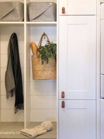 Small laundry room mudroom makeover.