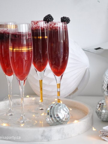 Blackberry sparklers mocktails