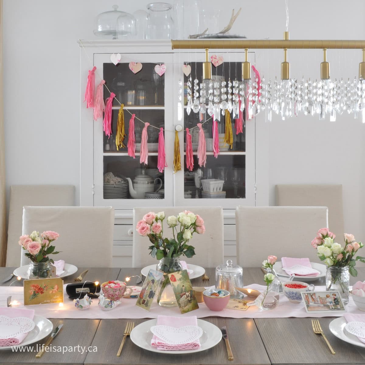 Valentine's Day tablescape