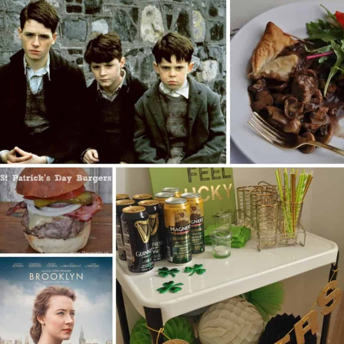 St. Patrick's Day dinner and movie ideas for at home celebrations.