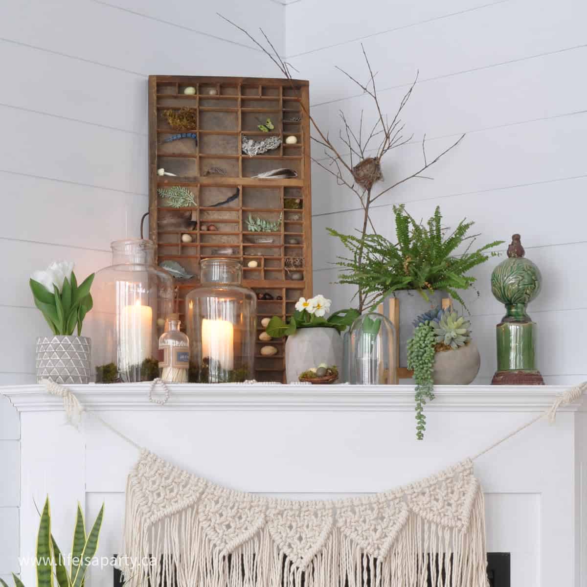 spring mantel ideas