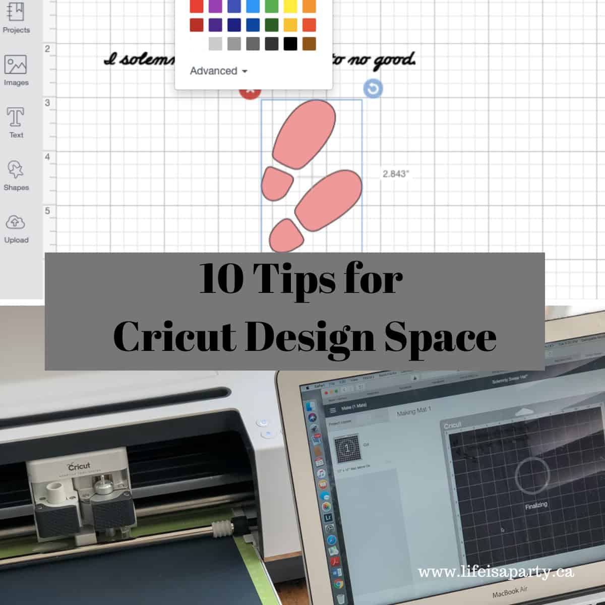 Tips for using Cricut Design Space.