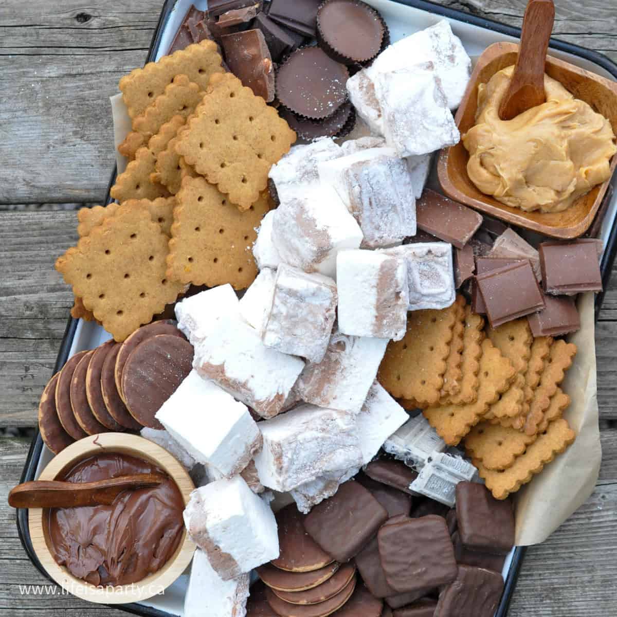 s'more charcuterie dessert board ideas