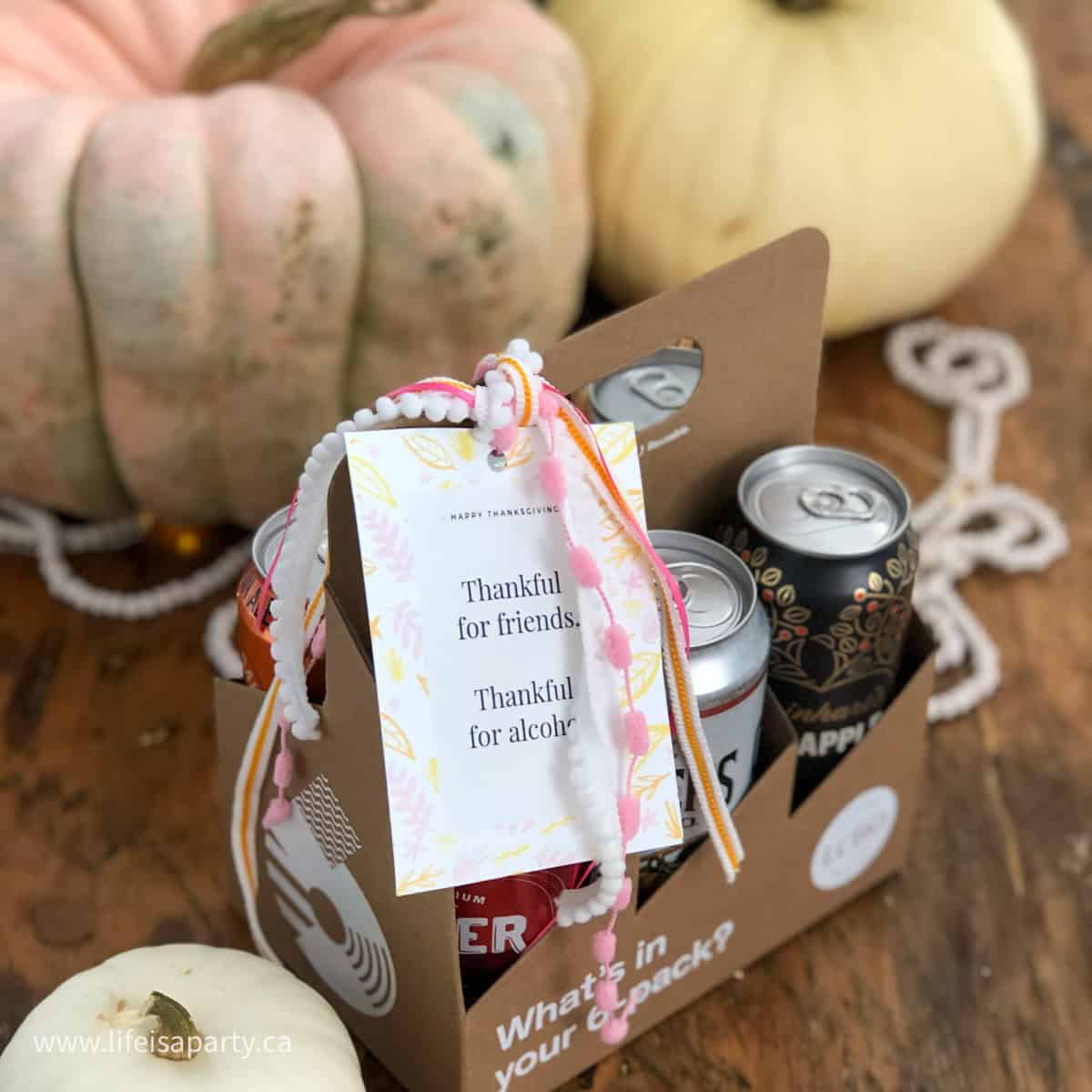 Thanksgiving hostess gift and free printable gift tag