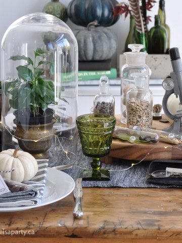 vintage botanical thanksgiving table