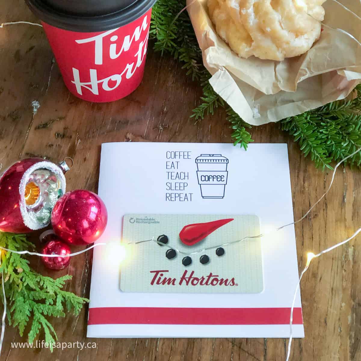 printable Christmas gift card holder