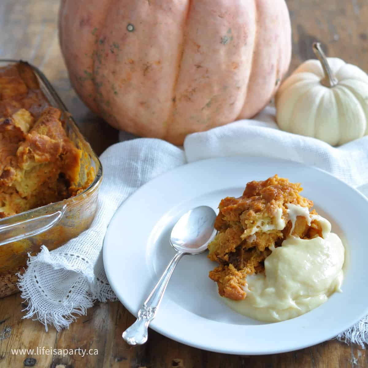 pumpkin bread pudding