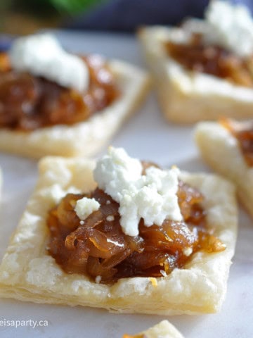 Caramelized Onion and Goat Cheese Tarts