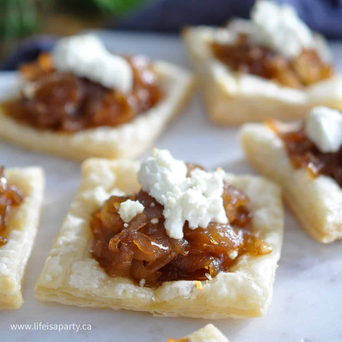 Caramelized Onion and Goat Cheese Tarts