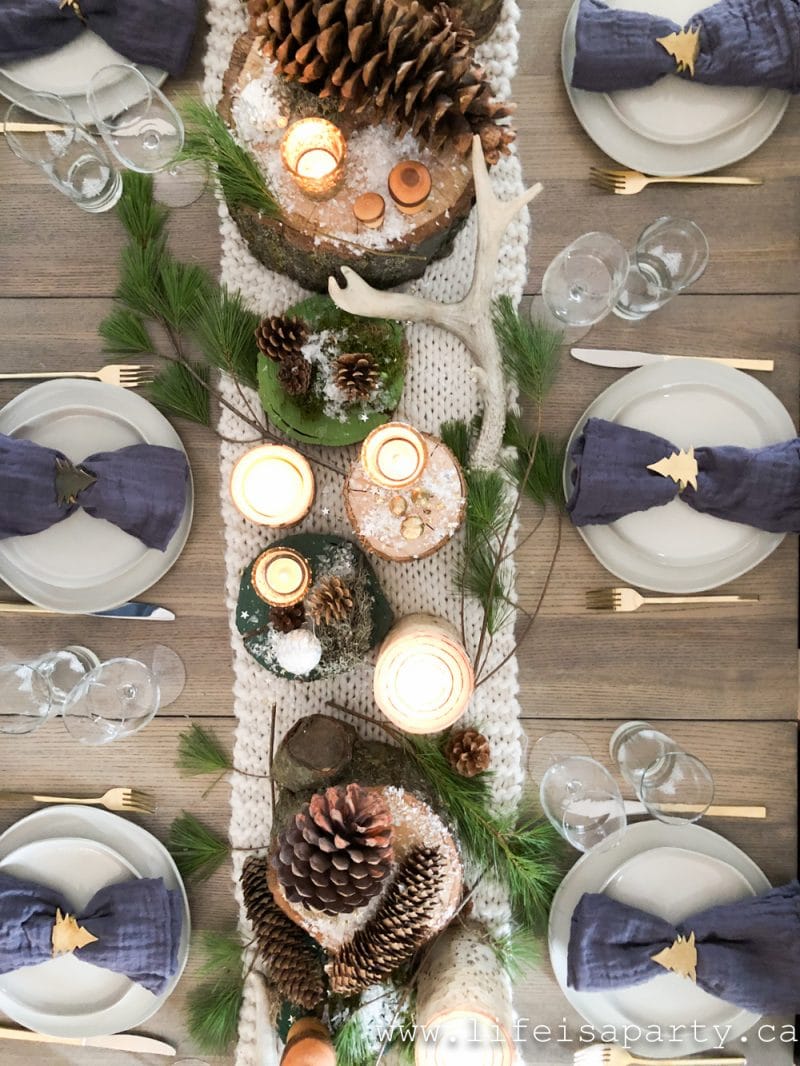 Rustic Christmas Table - Life is a Party