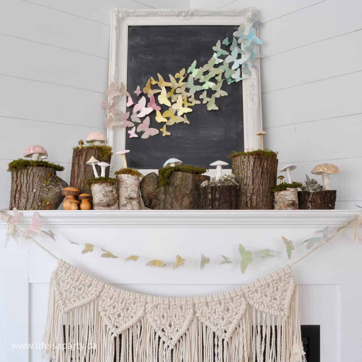 butterfly spring mantel