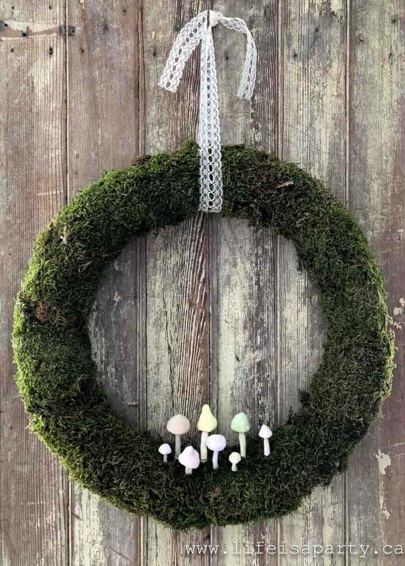 Mushroom Spring Wreath - Life is a Party