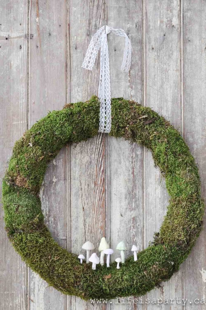 Mushroom Spring Wreath - Life is a Party