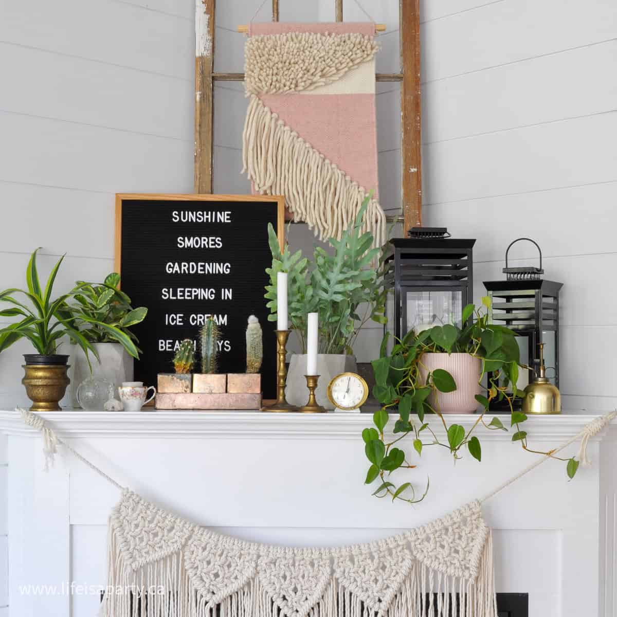 summer boho mantle