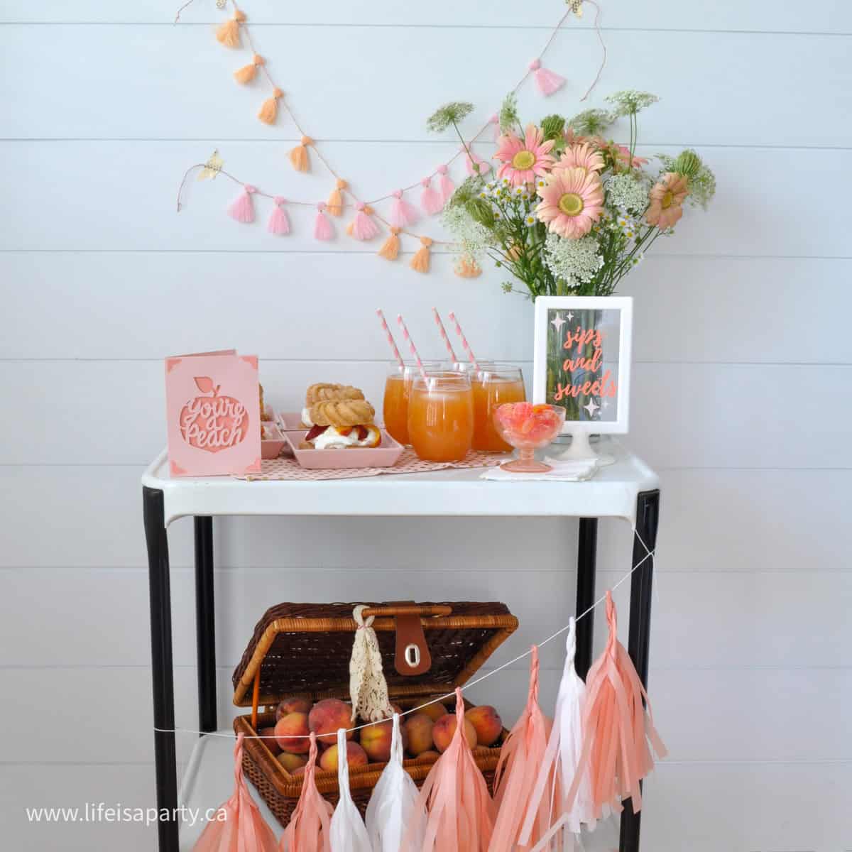 peach themed party ideas