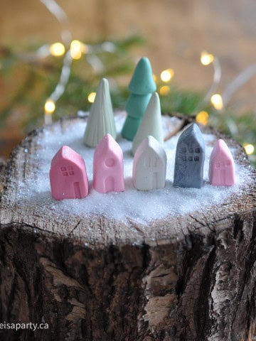 DIY polymer clay miniature village