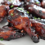 Honey garlic chicken wing recipe.