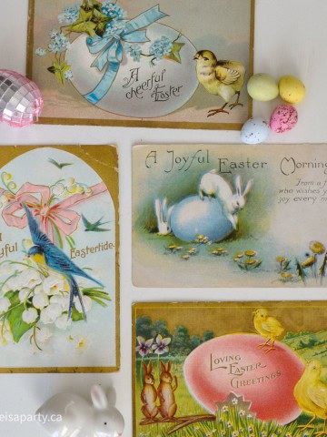 vintage Easter card free printables