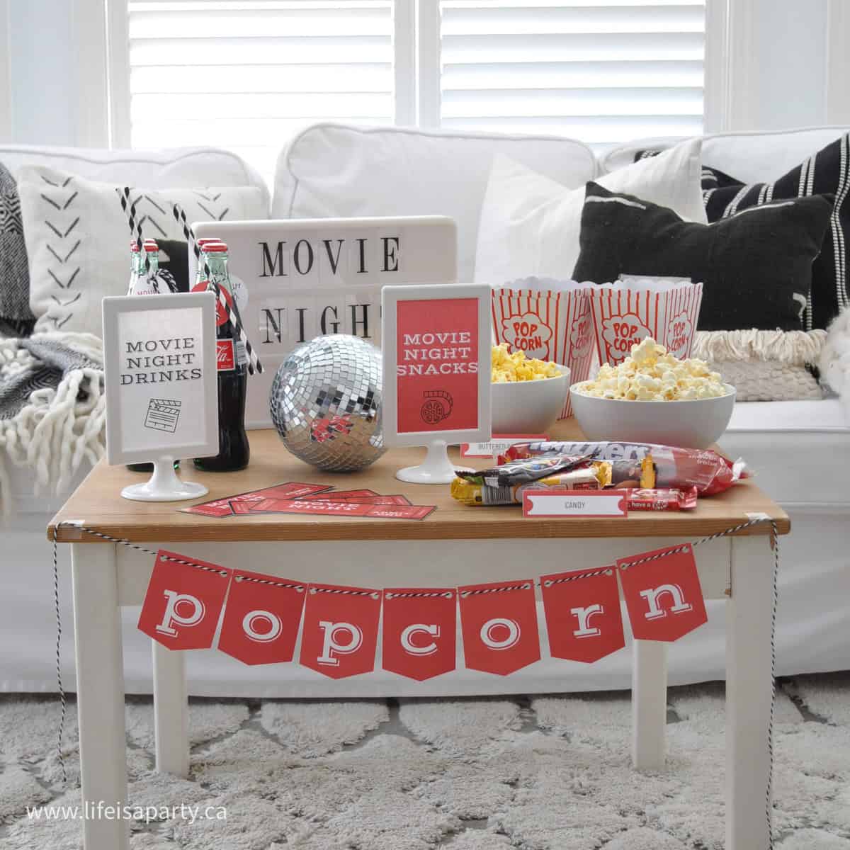 free movie night printables