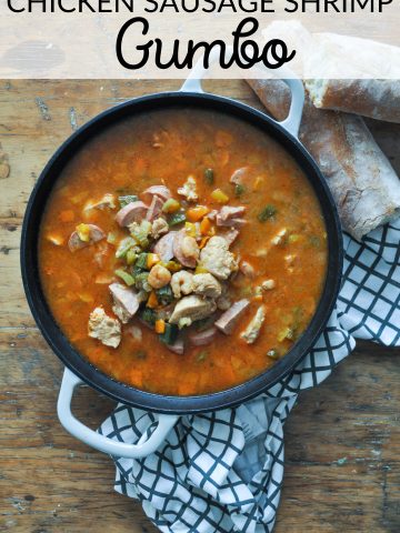 Chicken Sausage and Shrimp Gumbo Recipe: inspired by Disney Princess Tiana in The Princess and Frog this gumbo is easy and delicious.