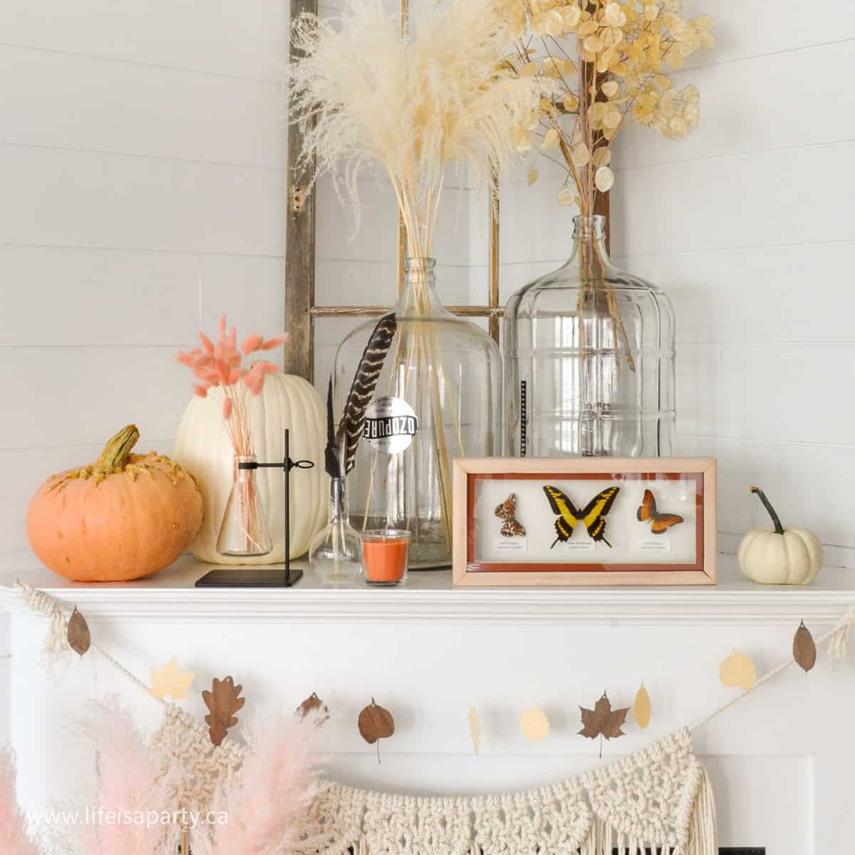 Modern Boho Fall Mantel Ideas