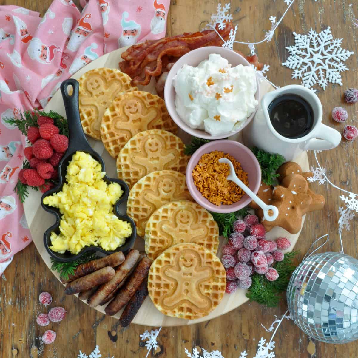 Christmas breakfast board