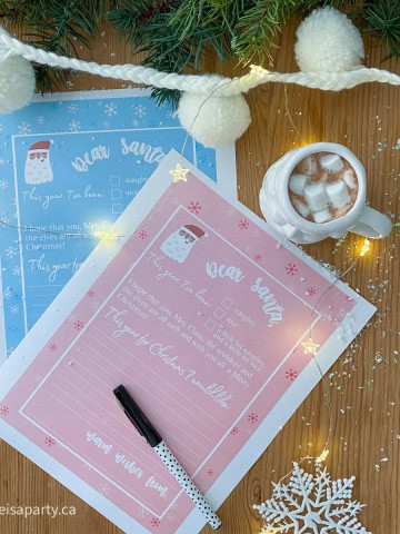 letter to Santa free printable