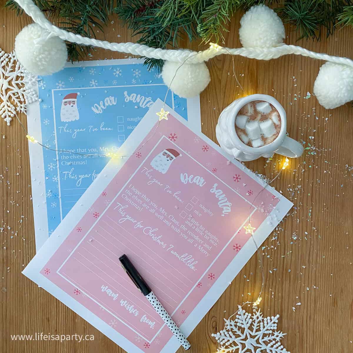 letter to Santa free printable