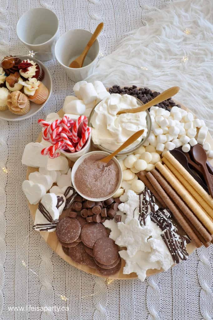 Hot Chocolate Charcuterie Board - Life is a Party