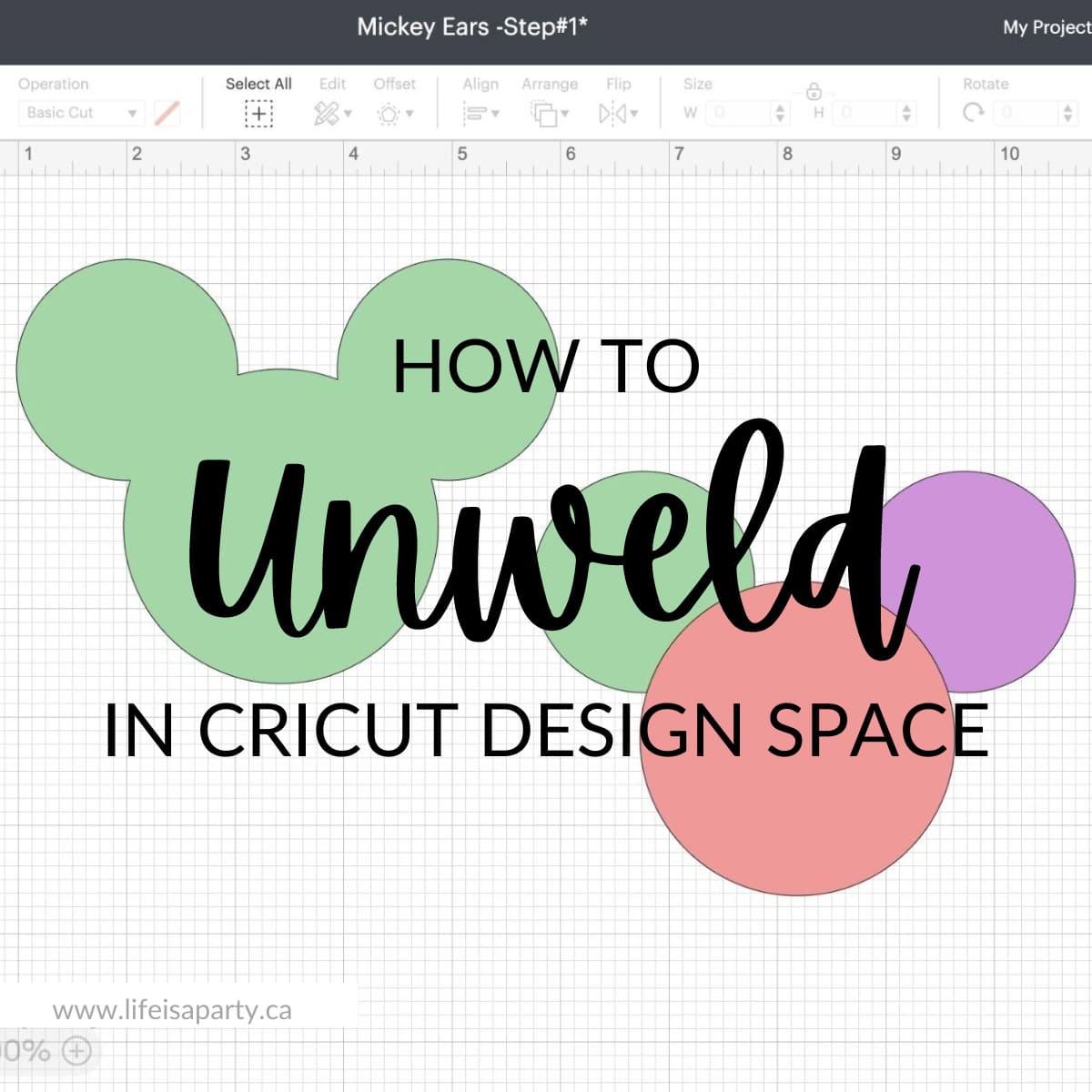 how to unweld in Cricut Design Space