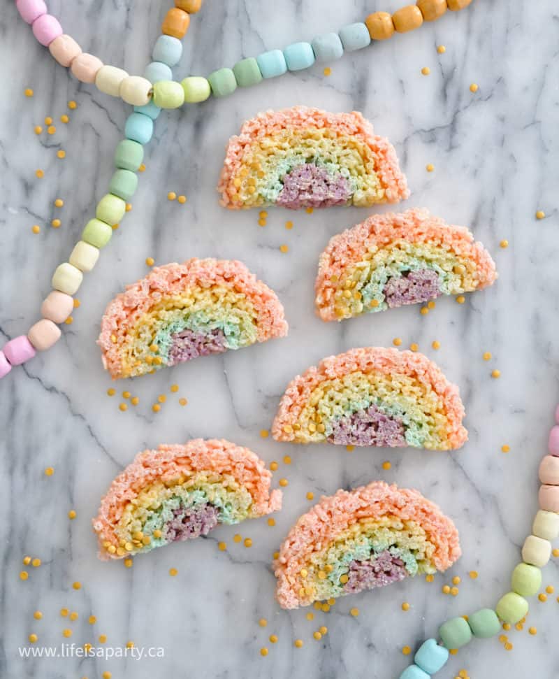 Rainbow Rice Krispies - Life is a Party