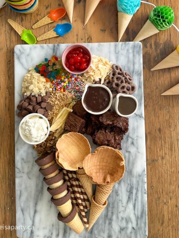 ice cream charcuterie dessert board