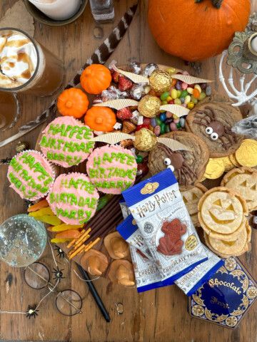 Harry Potter snacks and treats board.