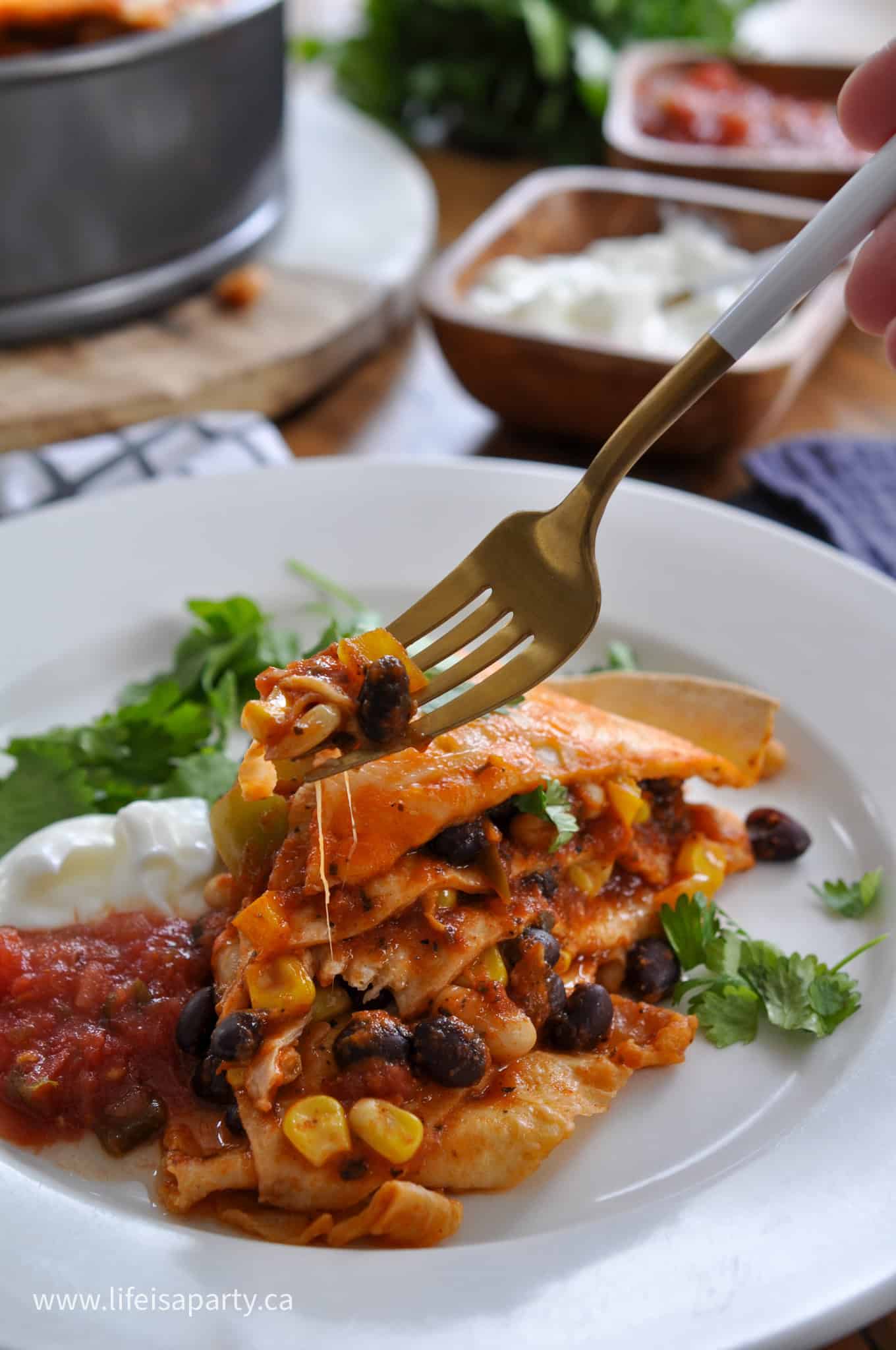Mexican lasagna recipe without meat