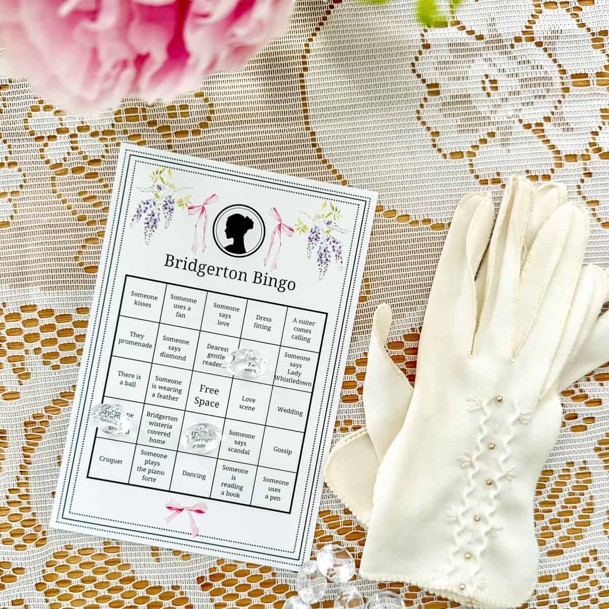 free printable Bridgerton bingo game