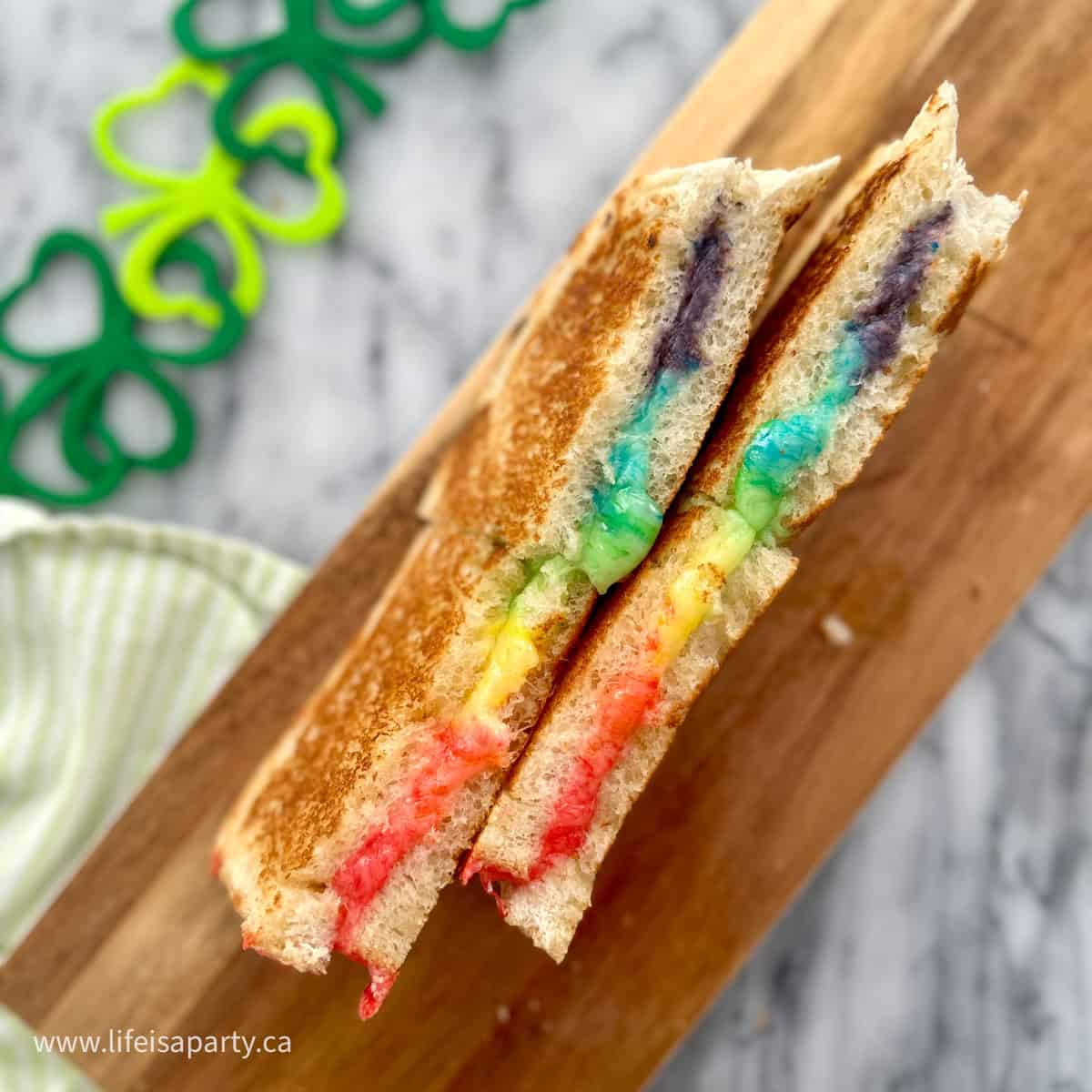 rainbow grilled cheese