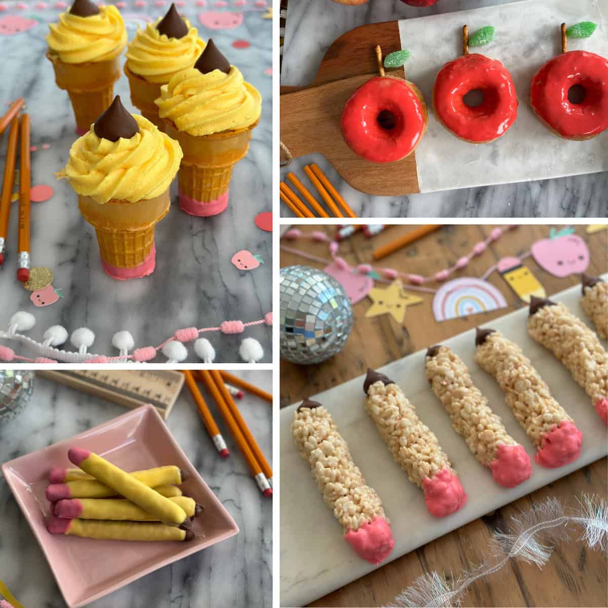 Back to School themed foods snacks and treats.