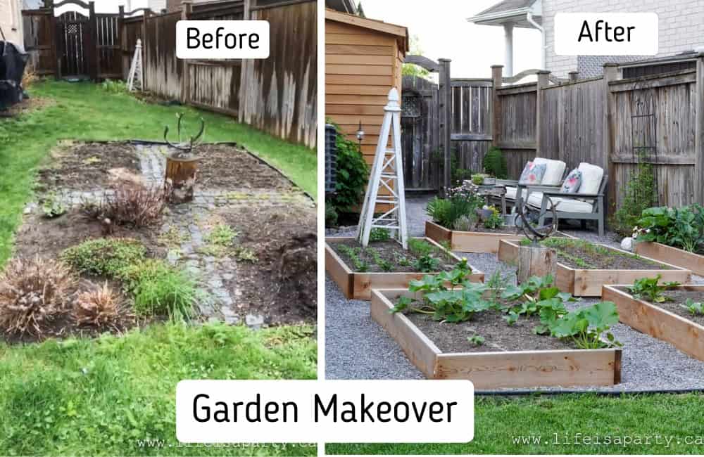 Vegetable Garden before and after