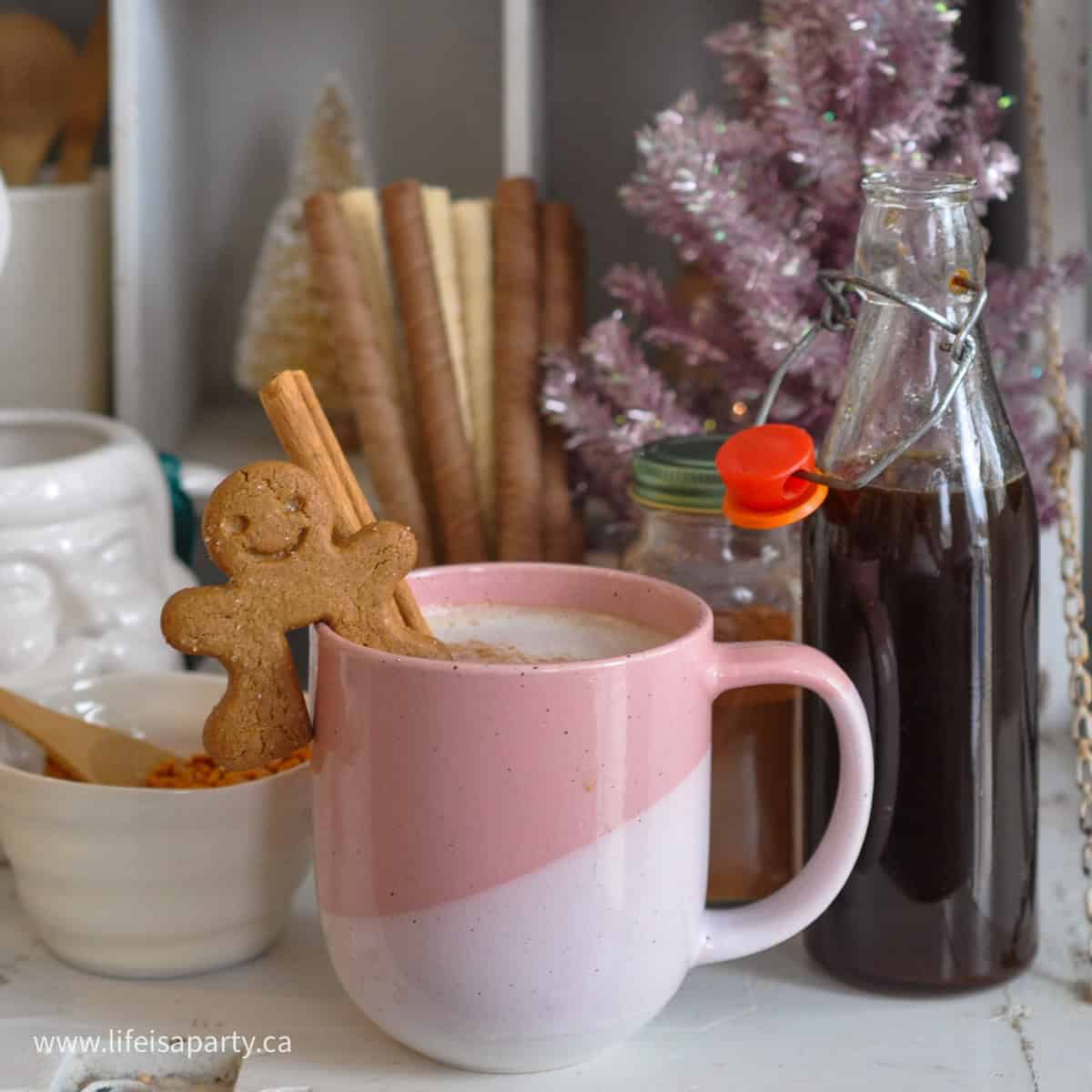 homemade gingerbread latte syrup