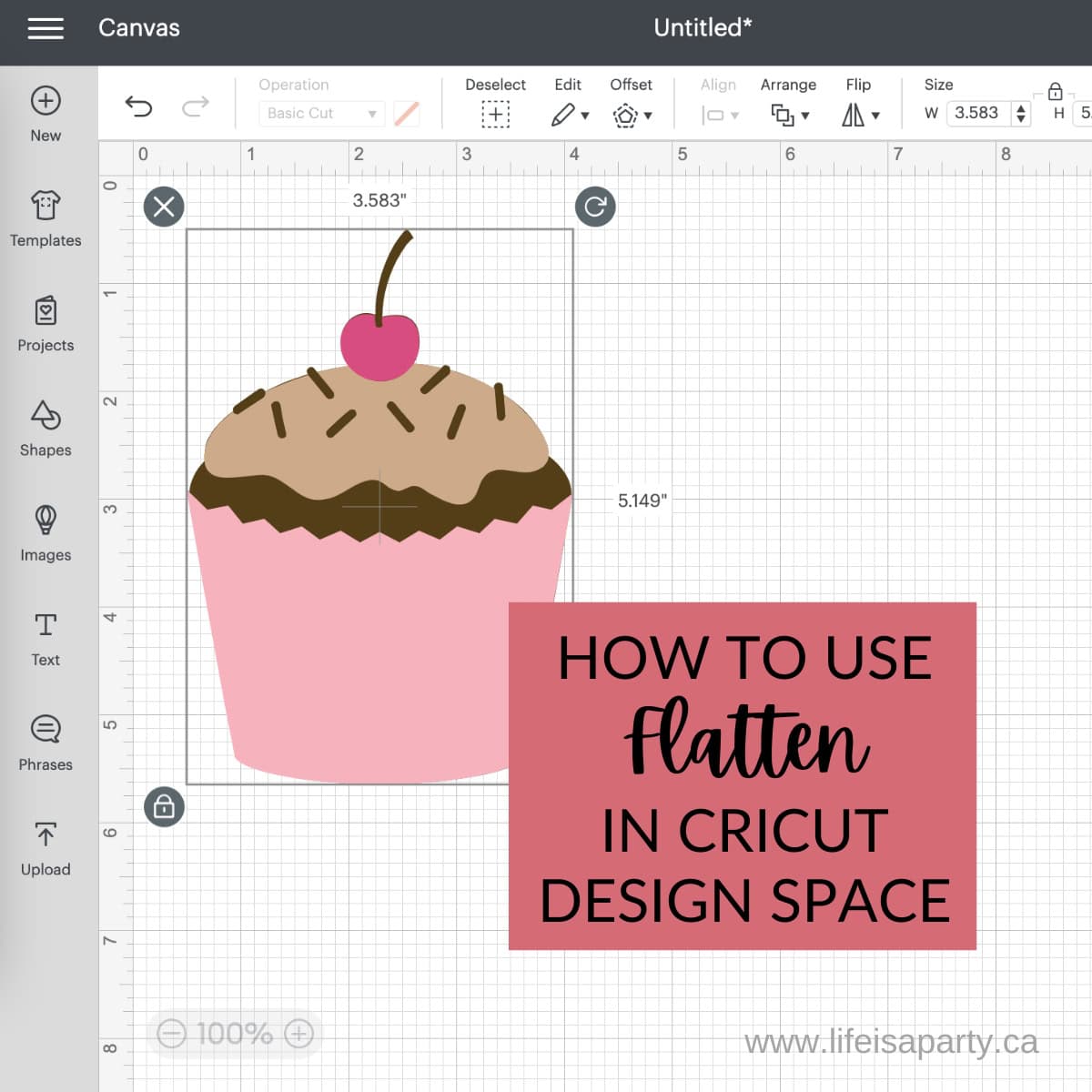 how to flatten in Cricut