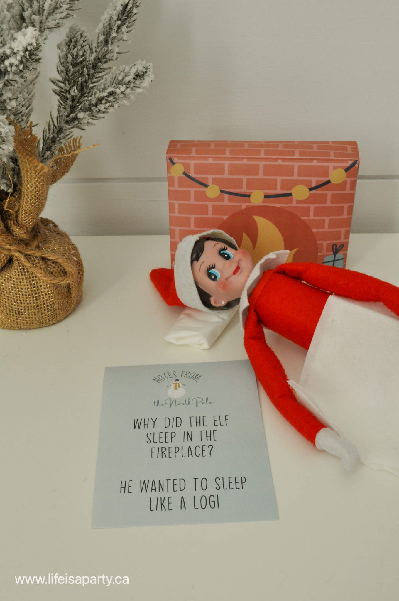 Elf on the shelf free printable joke idea.