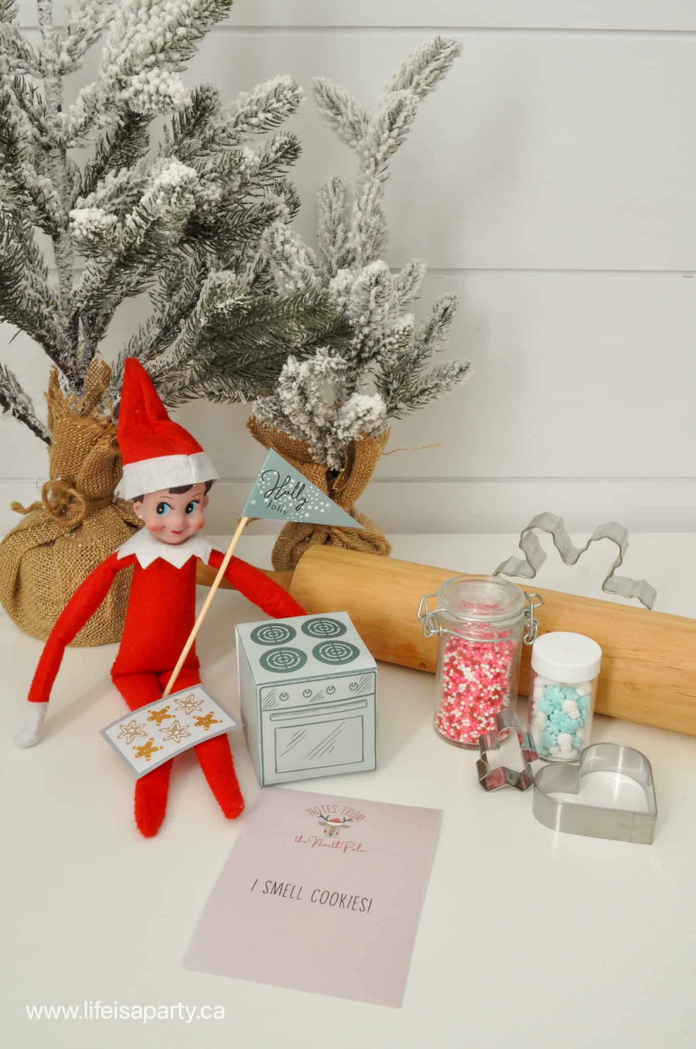 Elf on the shelf free printable mini oven.