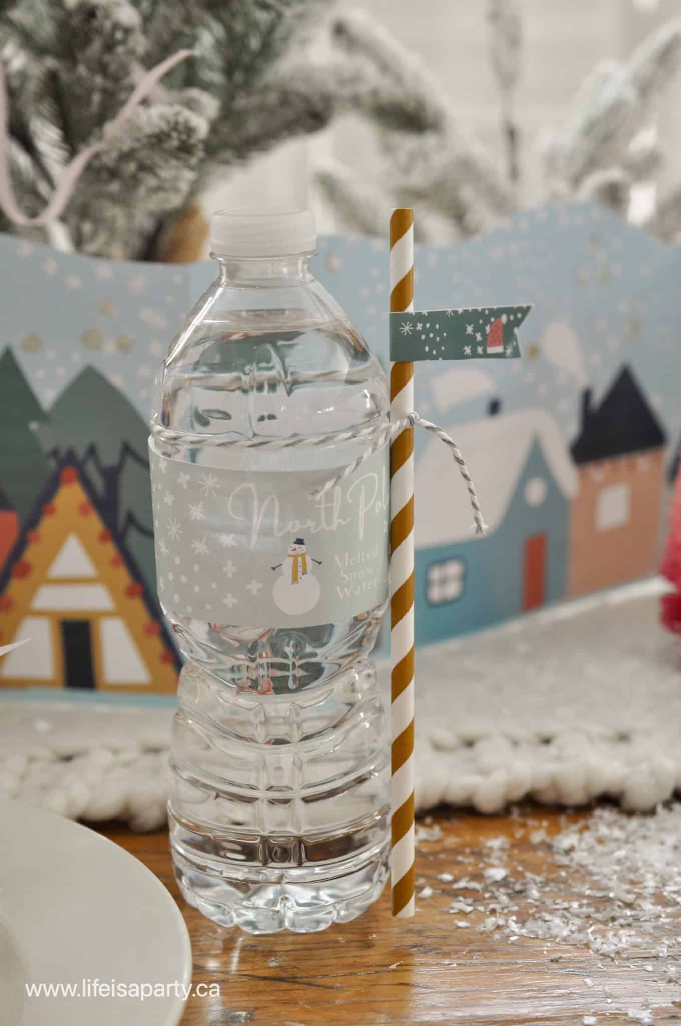 Elf on the shelf welcome breakfast bottled water.