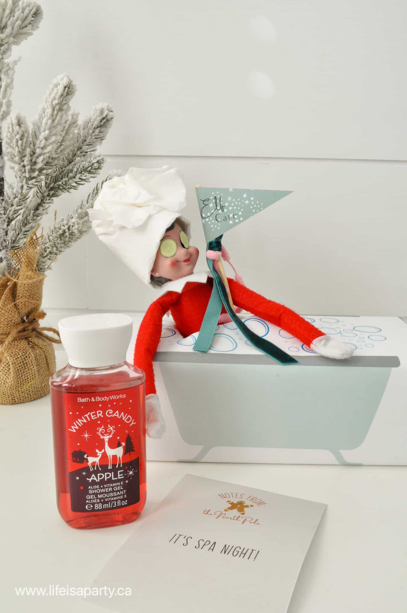 Elf on the shelf printable spa kit.